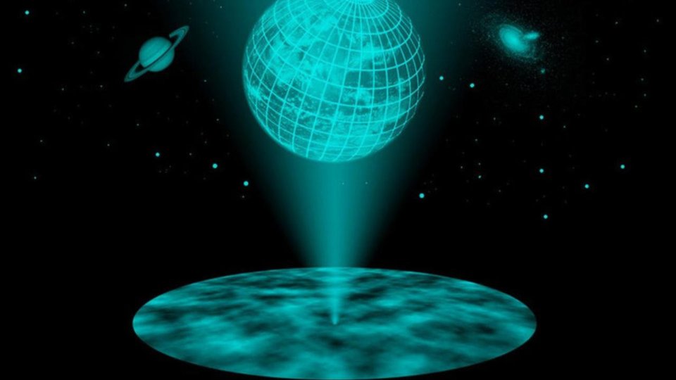 Picture of a planet hologram